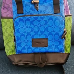 Coach laptop backpack purse